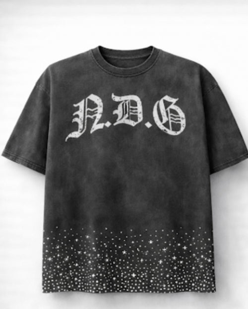 NDG ALL Stars Shine in The Dark-Washed Black Tee